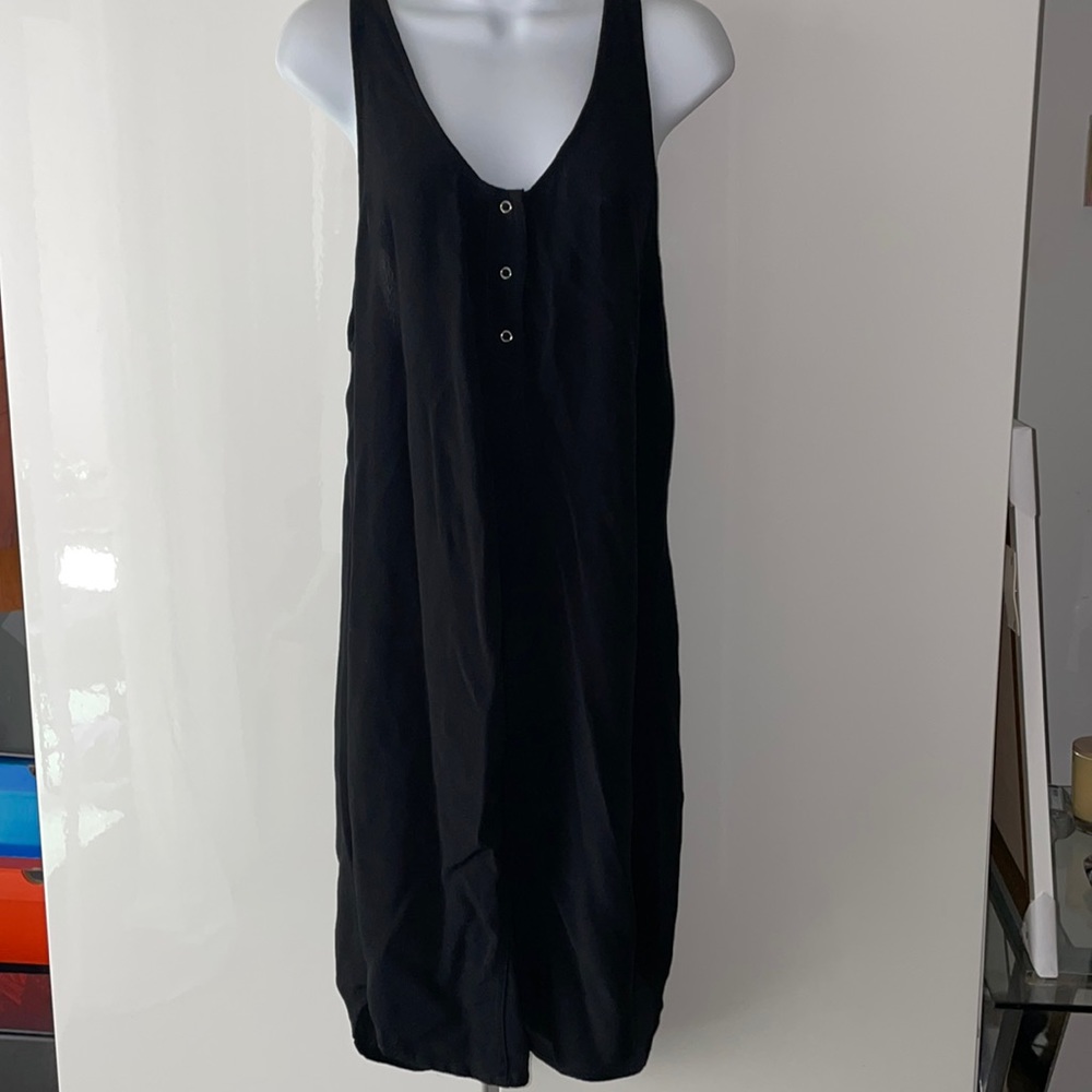 Black Alexander Wang viscose sleeveless tunic tank dress small